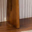 Console noyer en MDF brun, table de canapé d'entrée étroite de 55 pouces, table d'appoint minimaliste rustique avec cadre de support double, console de vestibule facile à assembler pour le couloir du salon