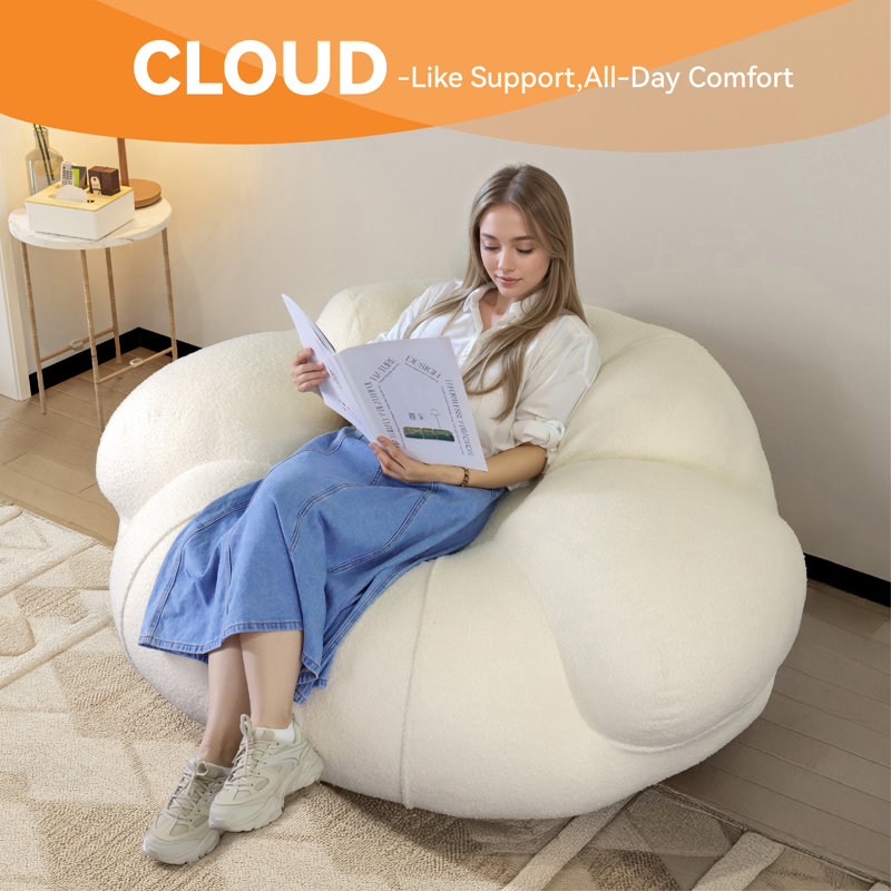 Wowmax Oversized Round Cloud Accent Chair