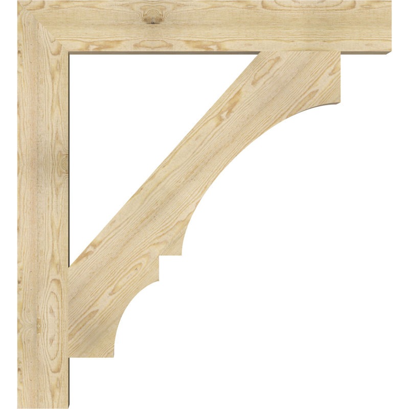 H 6 po x P 6 po Support en bois / corbeau, Sapin Douglas scié brut, L 6 po x P 44 po x H 48 po