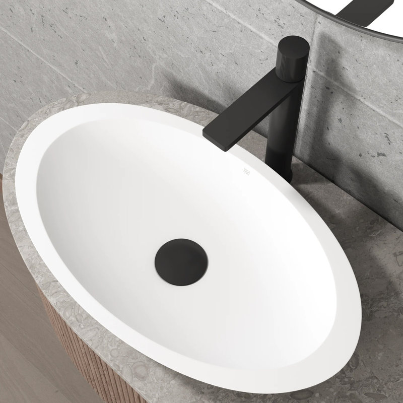 Pop-Up Bathroom Sink Drain, Matte Black