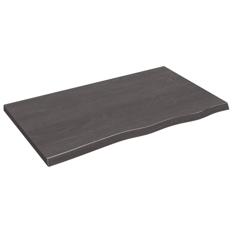 Childress Oak Solid Wood Picture Ledge Wall Shelf, Dark Brown, 4cm H x 100cm W x 60cm D