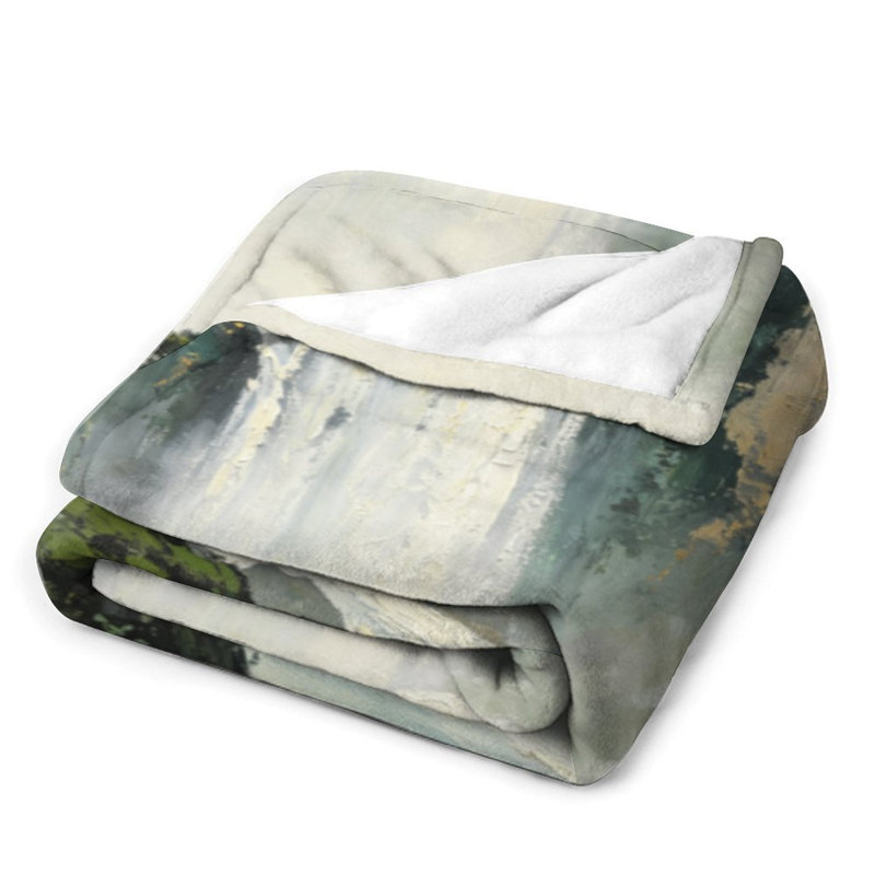 Jeté en flanelle Misty Pine Waterfall Luxury, 40 po x 50 po