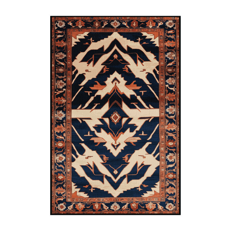 Tapis persan gris lavable à la machine, Tapis de couloir 2 pi x 4 pi