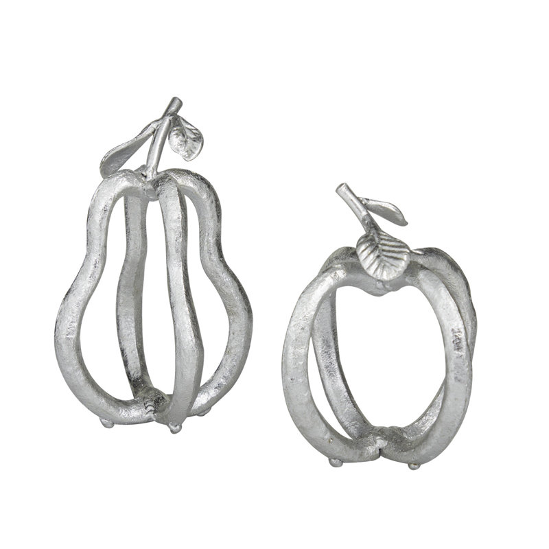 Ensemble de sculpture décorative en métal, Argent