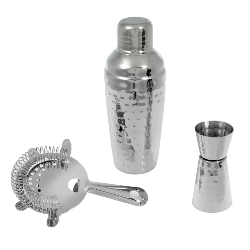 Tabletop Bar Set, Silver/Black