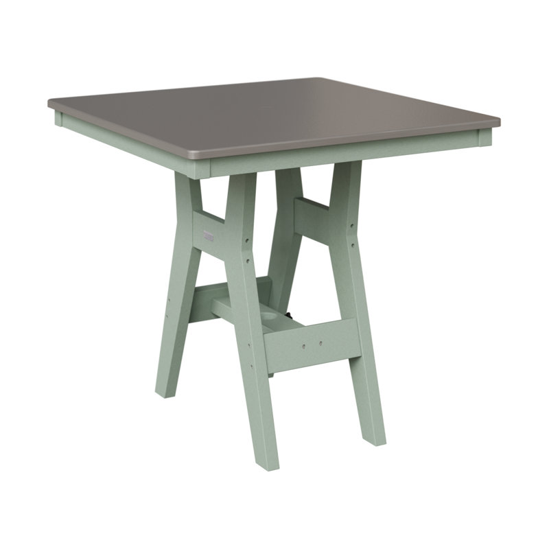 Table carrée à hauteur de comptoir 33 po Berlin Gardens Harbor, H 35,5 po x l 33 po x P 33 po, Acier inoxydable martelé