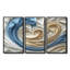 «White Spiraling Hearts Accented with Blue I», ensemble d'art mural spirales abstraites-107181179-107181252