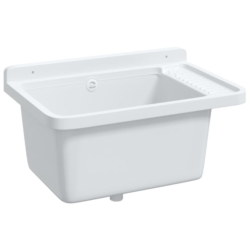 Belfry Bathroom Langlois Resin Sink, White, 28cm H x 40cm W x 60cm D