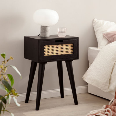 Aledward 40cm W Solid Wood Bedside Table
