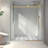 Brushed Gold Shower Door 6076 - 70Mm 304 Stainless Steel Pulleys, Soft Closing, Nano Easy To Clean, -Proof Film In , Pulley, Membrane