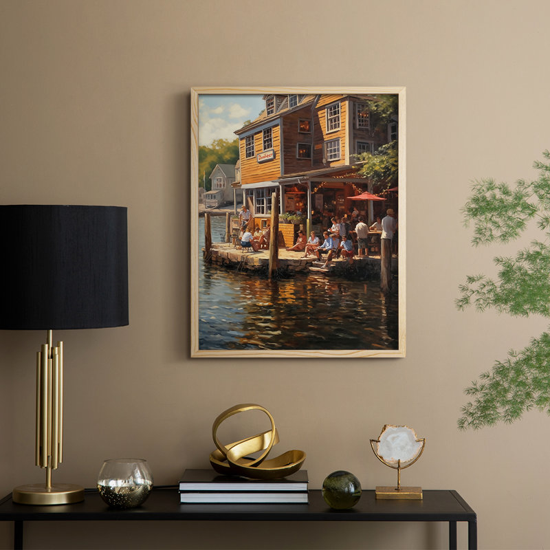 Série NAUTICAL DCxxvi, reproduction encadrée - bois massif, Naturel, H 30 po x l 24 po