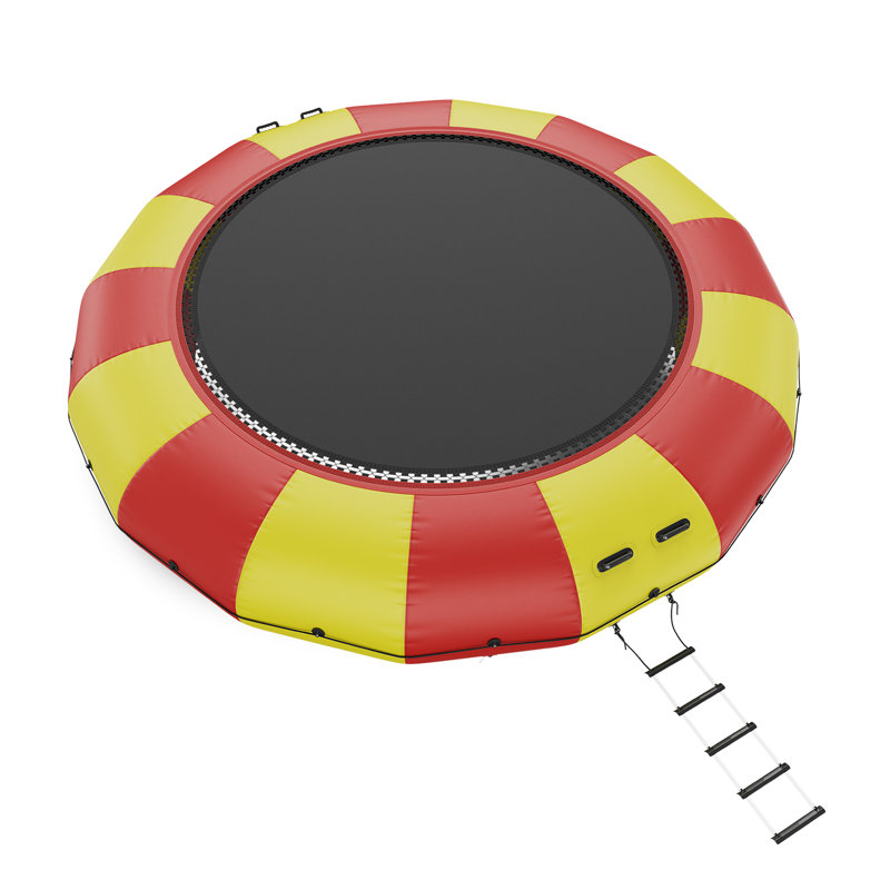 Videur gonflable VEVOR, trampoline aquatique récréatif, plateforme de bain portative, H 22,8 po x l 120 po x P 120 po