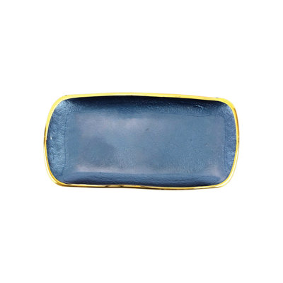 VIETRI Metallic Glass Tray
