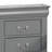 Ryla Nightstand, 2 Drawers, Light Gray Solid Wood, Nickel Drop Handles-777556295