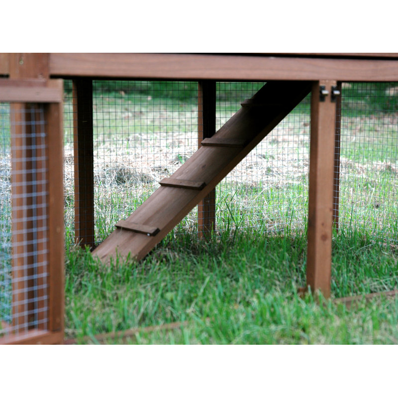Tudor Style Brown and Beige Wooden Rabbit Hutch
