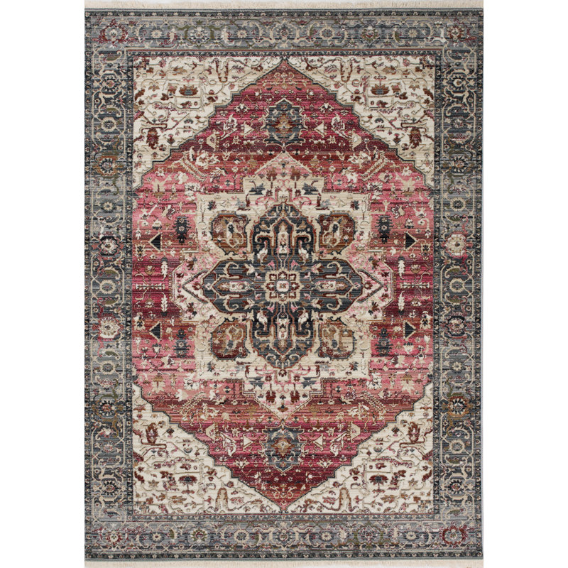 Tapis à bordures antidérapantes Nalae, Rectangle 7 pi 10 po x 10 pi 6 po