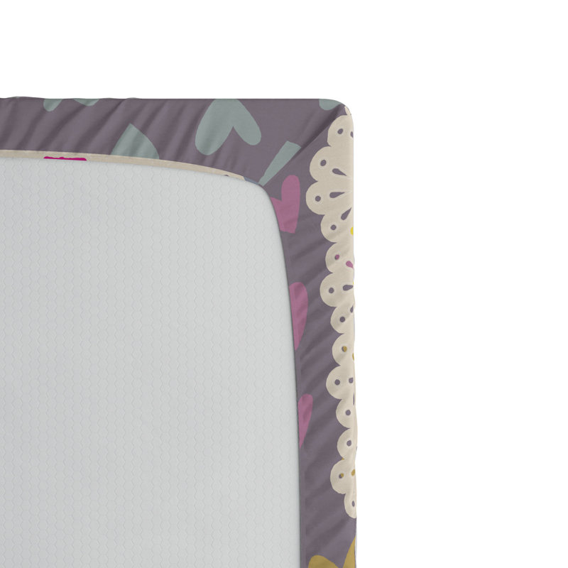 Feminine Microfiber Fitted Sheet, Twin Fitted Sheet