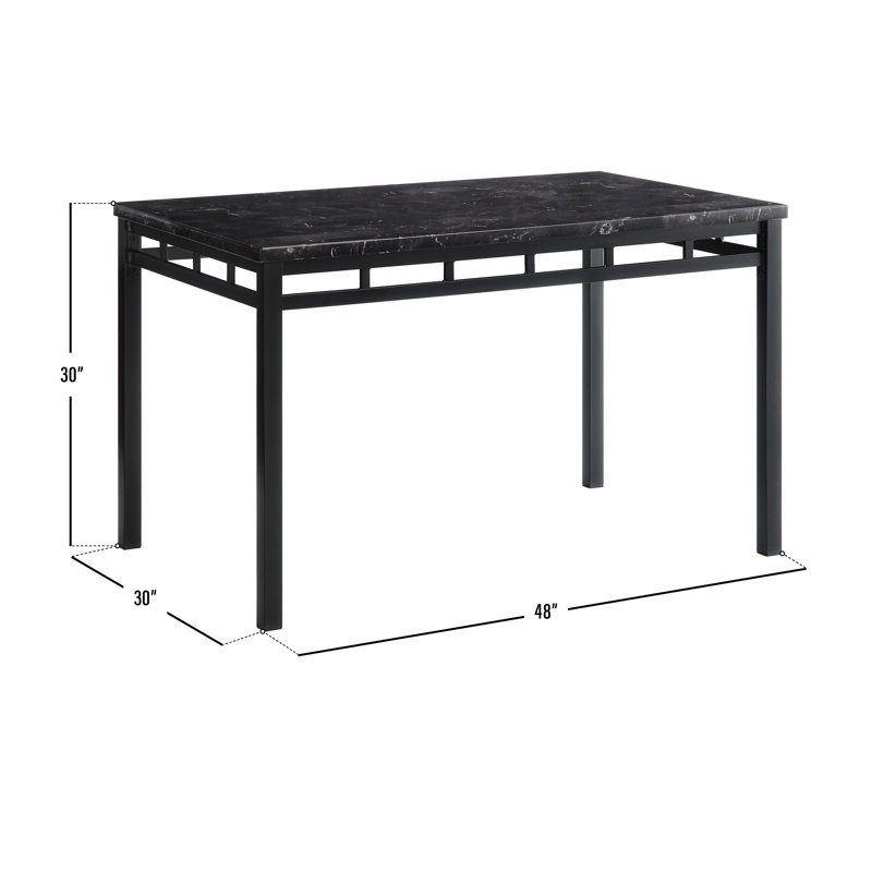 Ensemble repas pour 5 personnes Pavone, Noir