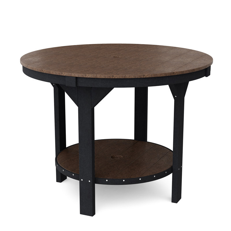 Heritage 48" Pub Table, Tudor Brown/Black
