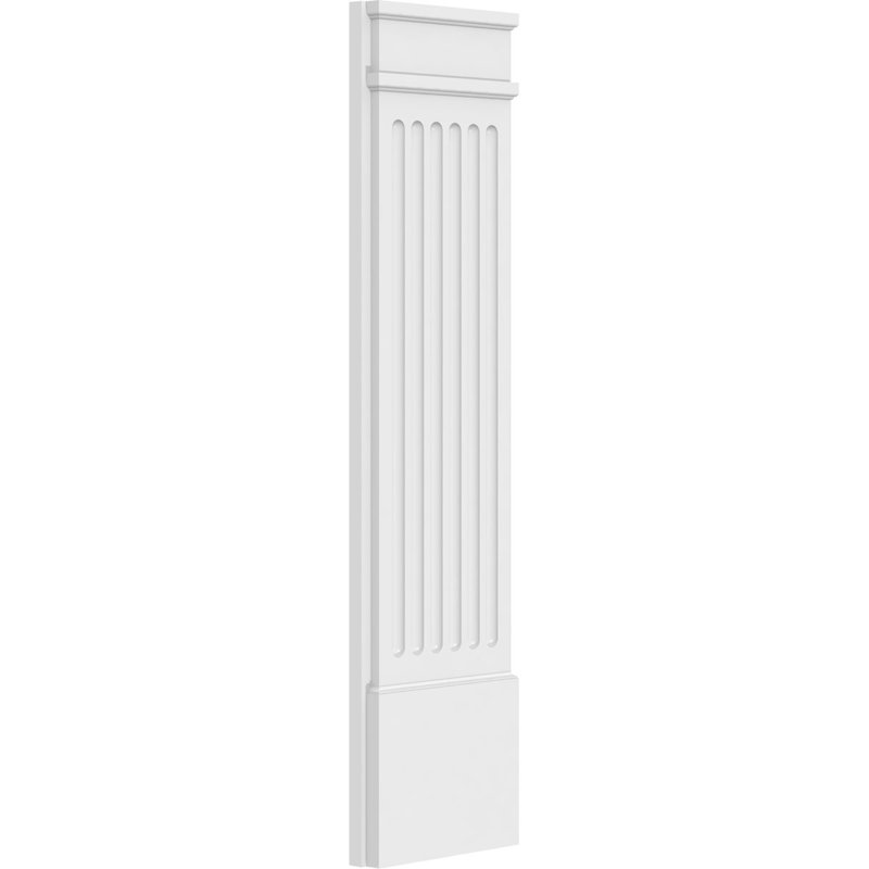 Pilastre cannelé en PVC (la paire), 48 po, 12 po, Base et chapiteau décoratifs