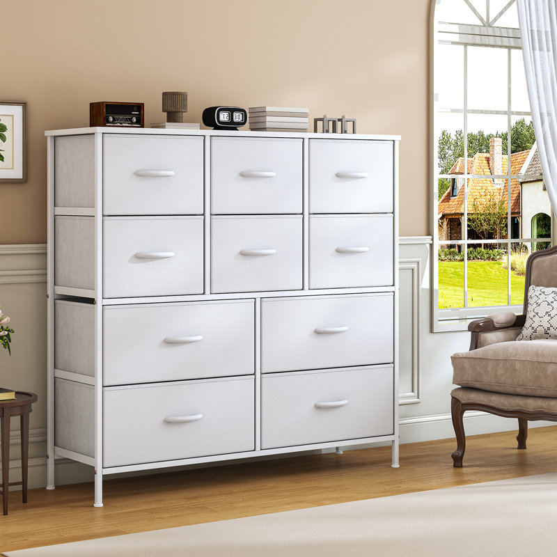 100cm W 10 - Drawer Chest of Drawers, White