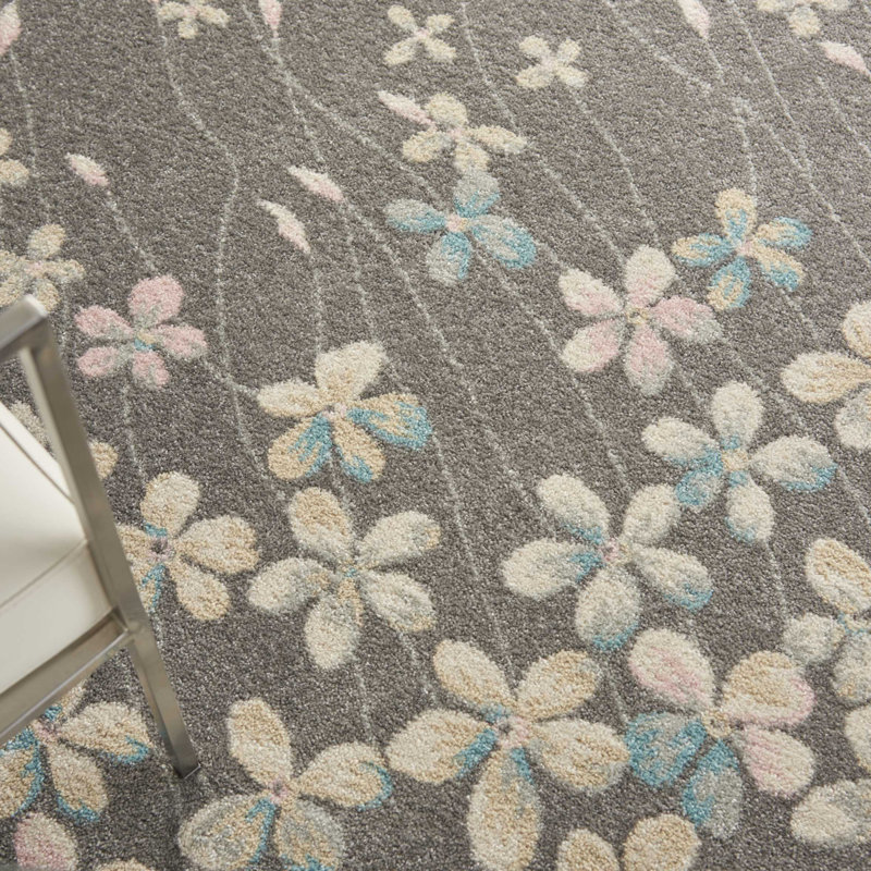 Zaizi Floral Indoor Rug, Rectangle 6' x 9'