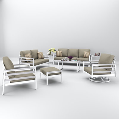 Townsend 7 Person Seating Group With Sunbrella Cushions