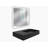 Juniper 36" Solid Surface Wall Mount Modern Minimalist Right Basin Bathroom Sink and LED Mirror Set-82217663