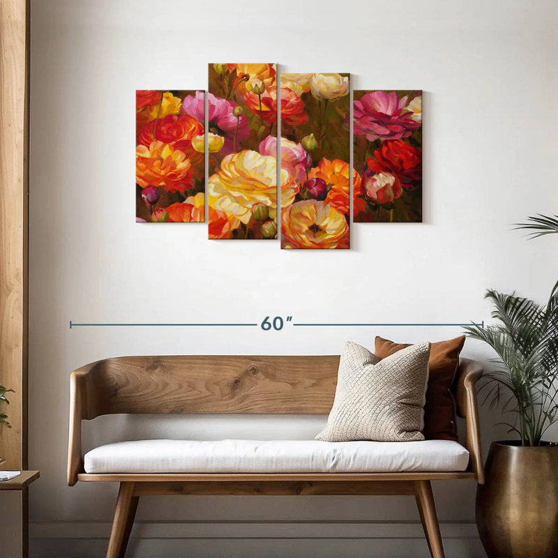 Jardin Harnek Ranunculus, H 27 po x l 43 po