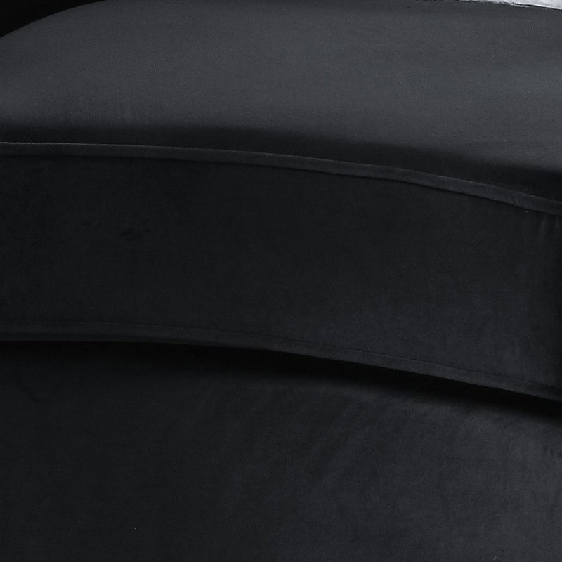 Chaise avec coussin Achelle en velours noir