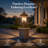 Classic Outdoor Post Light with Clear Glass Shades in Royal Bronze Finish