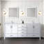 Ensemble de meuble-lavabo double avec comptoir en quartz blanc et robinet