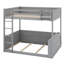 Wooden Bunk Bed With Built-In Shelves,Storage Box,LED Light And USB Charging Station-1787874457