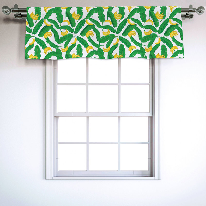 Sateen Floral Ruffled Window Valance