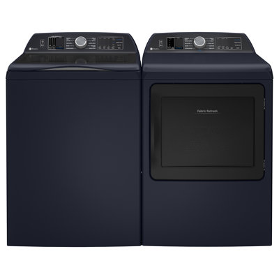 GE Profile 5.4 cu. ft. ENERGY STAR Top Load Washer with Smarter Wash Technology and Adaptive SmartDispense  + 7.3 cu. ft. ENERGY STAR Smart Electric Dryer with Fabric Refresh