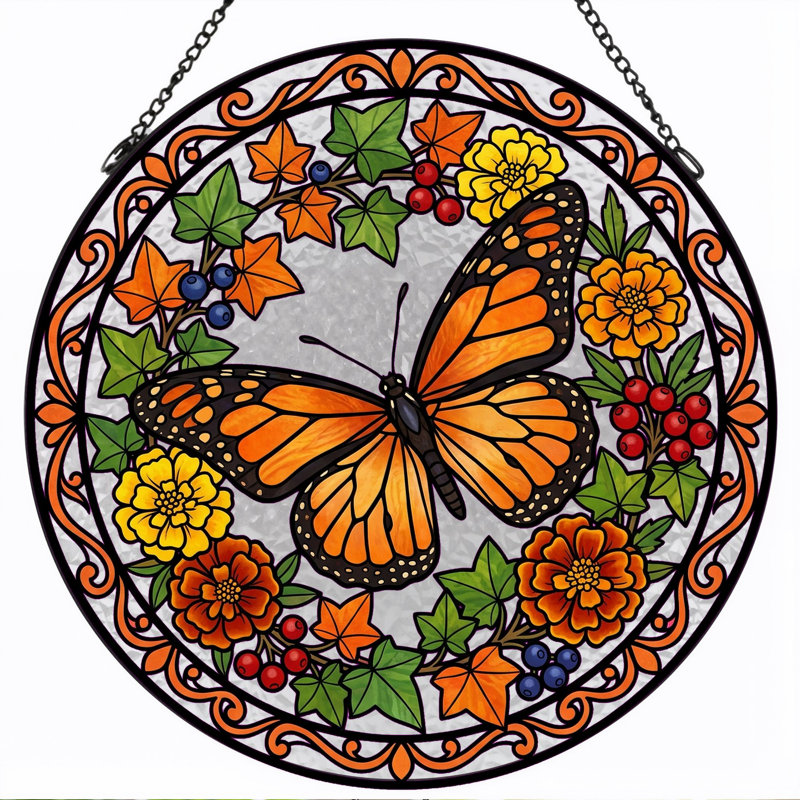 Vitrail de guirlande Butterfly, H 7,8 po