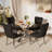 5-Piece Round Glass Dining Table Set-1522402575-1522402580-1522402568