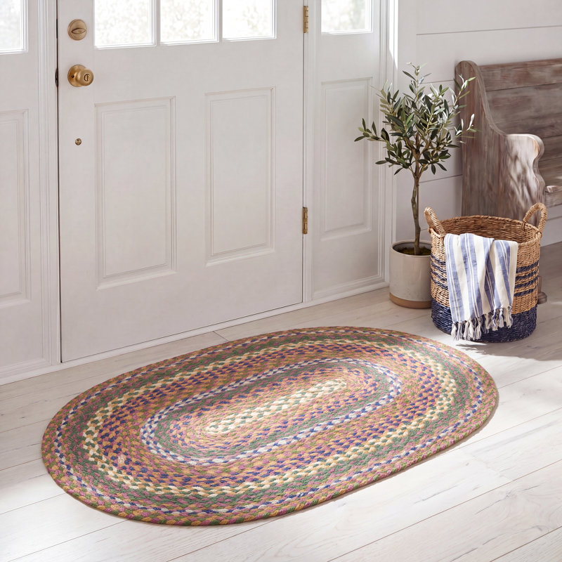 Tapis en jute tissé à la main Asmara, Ovale 3 pi x 5 pi