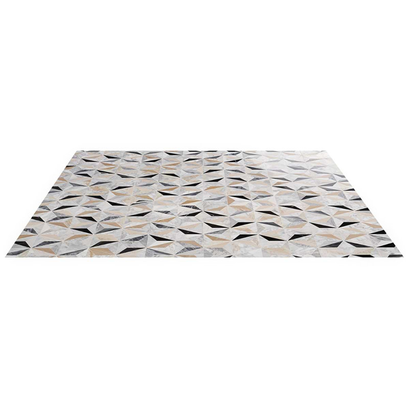 Phantasm Harvest Cream And Gray Polished Mixed Marble Mosaic Tile