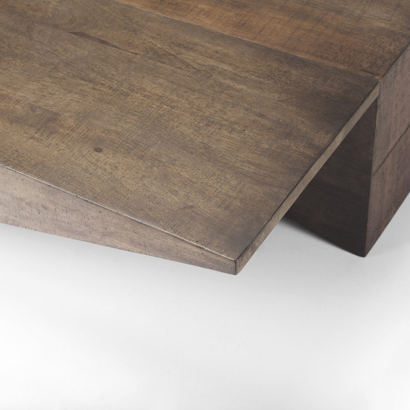 West Solid Wood Coffee Table, Light Brown