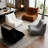32" Bean Bag Chair, Teddy Fleece Fabric, Memory Foam High Resilience Lazy Sofa for Bedroom & Living Room（Black）-1323611196