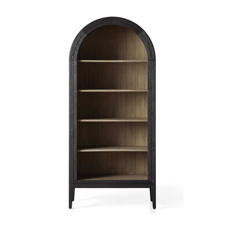 Armoire de rangement en chêne rouge Modern Farmhouse, Noir