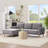 2-Piece 84" Upholstered L Shape Sectional Sofa-2126689610