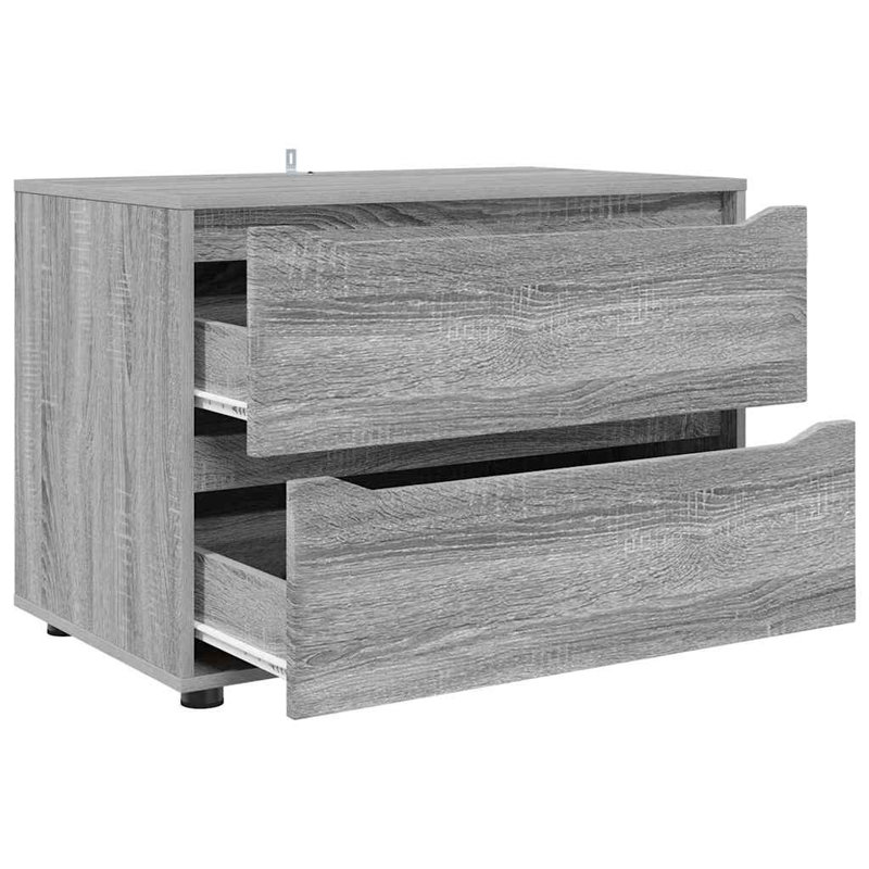 80cm W Chest of Drawers, Grey Sonoma