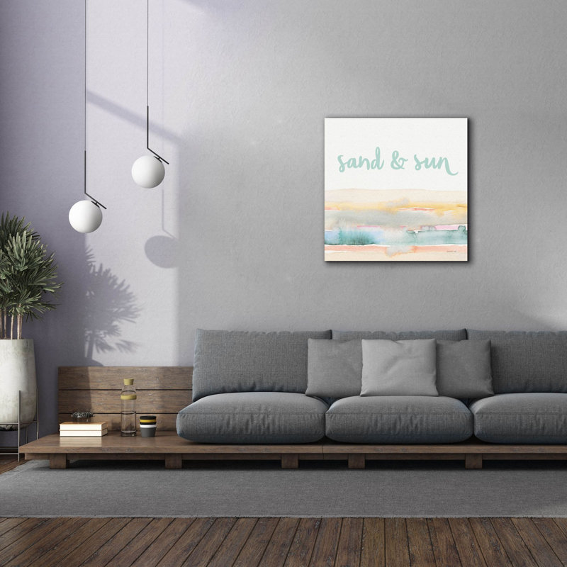 «Boho Tropical Sign 3» par Danhui Nai, art mural sur toile, H 37 po x l 37 po