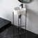 Monaco 15.75" Round Console Sink with Faucet Mount, White Basin
