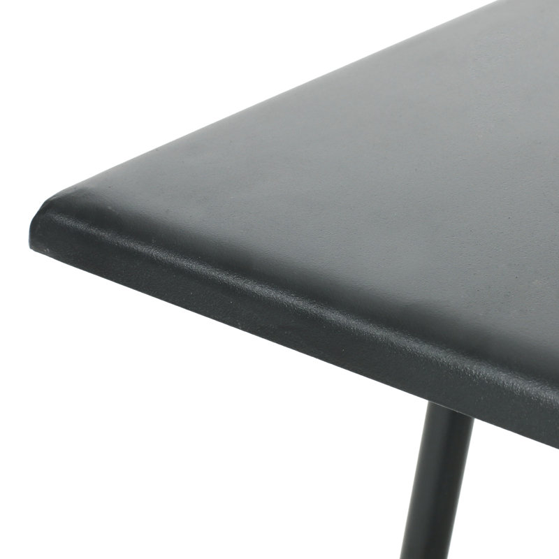 17.61" Square Side Table In Grey, With A Iron Construction And Modern Look X 18.81" Steel Frame