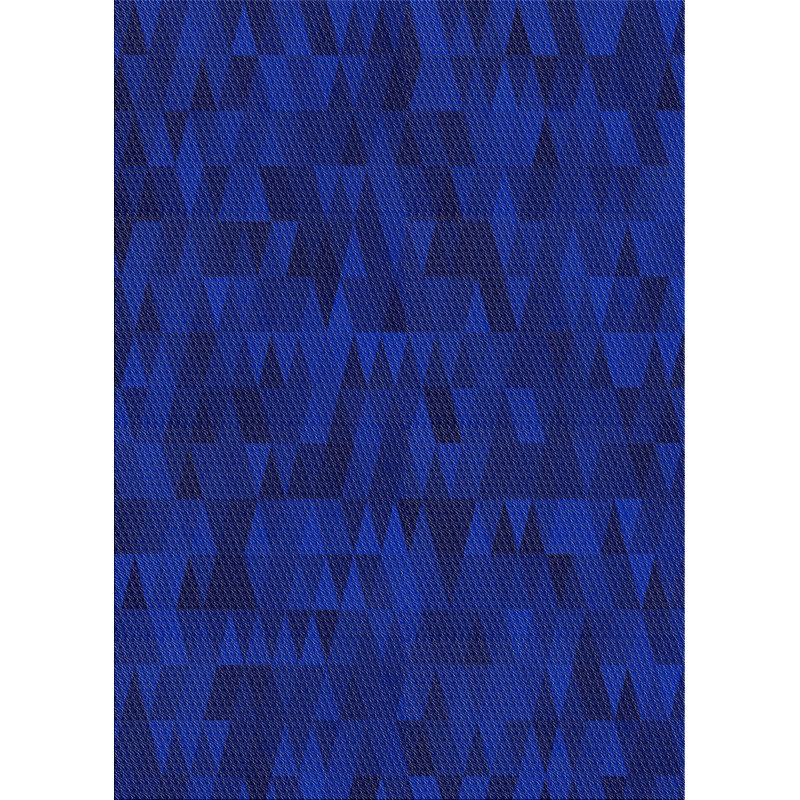 Tapis bleu tissé à la machine, Rectangle 2 pi x 4 pi