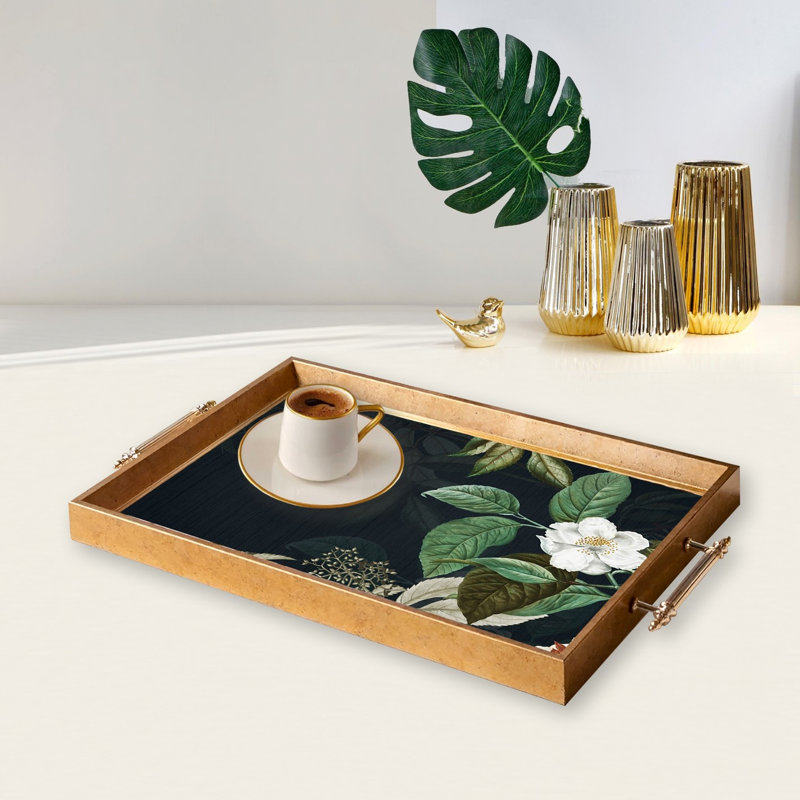 Elegant Glass Tray, 19.7 x 11.4 x 1.4 inches | 100% Durable Glass Construction | Easy to Clean with Damp Cloth | Ideal for Serving, Decorative Display, and Organizing | Stylish Addition to Home Décor