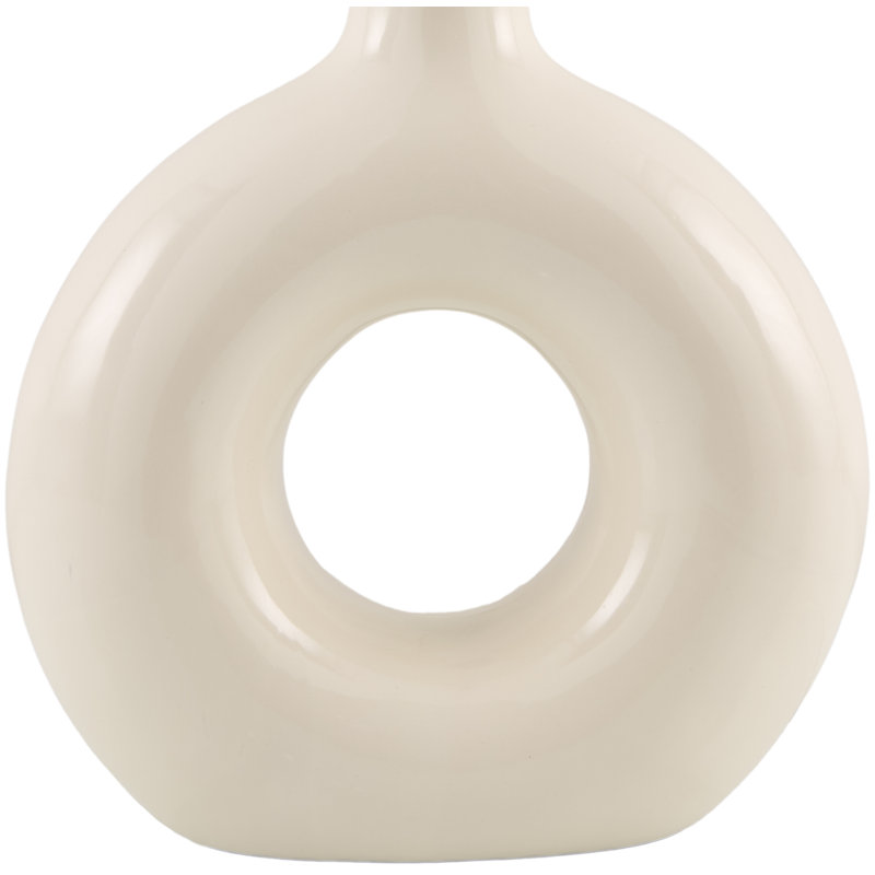 Lampe de table en céramique Roumel, Crème, crème